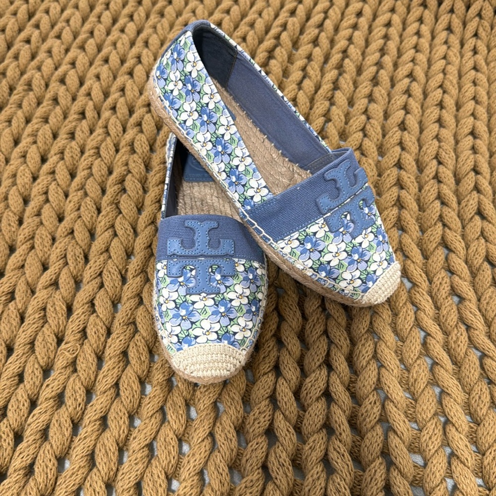 Tory Burch floral espadrilles only worn once!